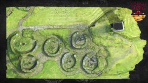 3-D Model of the 5 stations of Lough Derg against a black background